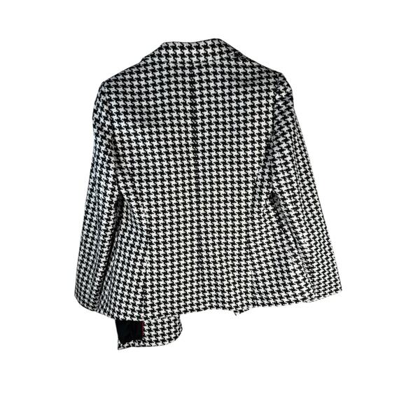 Tahari Arthur S. Levine Women’s Houndstooth Blazer Jacket Size 10 Black White - Picture 4 of 9